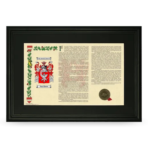 Van Cleave Deluxe Armorial Landscape Framed- Black